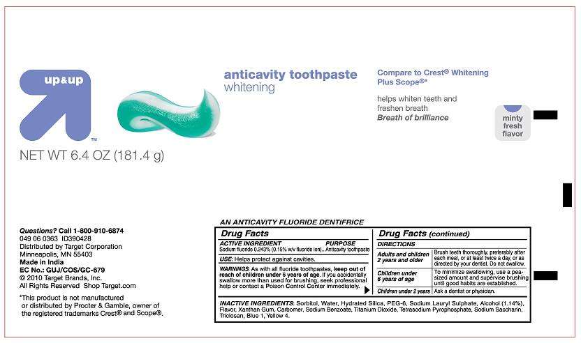Up and Up Anticavity Toothpaste Whitening Plus Mouthwash